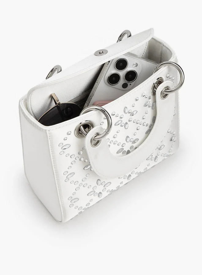 Flora Bella By Shoexpress Floral Bella Embellished Tote Bag With Detachable Strap Ramadan Collection